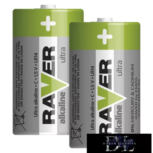 Bateria alkaliczna RAVER LR14 (C) 2 szt./opakowanie blistrowe