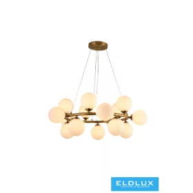  UNIVERSO Lampa wisząca 15xG9 maks. 10 W D760x180x1200 mm IP20 Stare złoto
