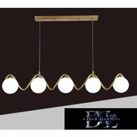   Lampa wisząca UNIVERSO 5xG9 maks. 10 W 920 x 150 x 1000 mm IP20 Stare złoto
