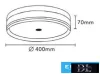 UNIVERSO Lampa sufitowa 32 W 3170 lm CCT.cap IP20 czarna D400x70 mm