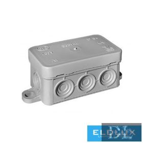   BUDVILL Puszka przyłączeniowa, montaż natynkowy, 75 mm x 45 mm x 40 mm, szary plastik, IP54, 8 kabli/rur