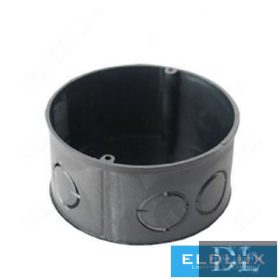   BUDVILL Puszka przyłączeniowa do montażu podtynkowego, okrągła, średnica 80 mm, czarny plastik MÜDS80