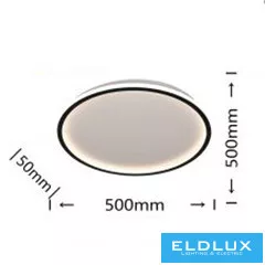 Lampa sufitowa UNIVERSO 43 W 3440 lm z przełącznikiem CCT ∅500×50 mm biała