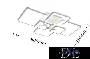 Lampa sufitowa UNIVERSO 70 W 5600 lm 4000 K 800 × 570 × 140 mm biała
