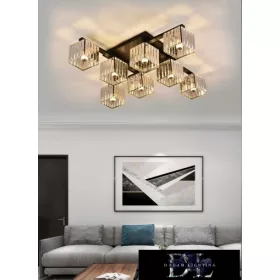 UNIVERSO Lampa sufitowa 8xE27 Max.60W 930x930mm czarna