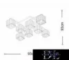 UNIVERSO Lampa sufitowa 8xE27 Max.60W 930x930mm czarna