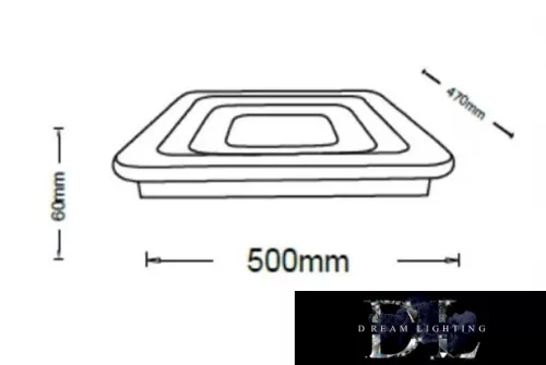 Lampa sufitowa UNIVERSO 64 W 5120 lm CCT 500×470×60 mm IP20 biała