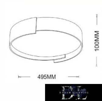 UNIVERSO Lampa sufitowa 46 W 3680 lm 6500 K 495 x 100 mm szara/złota