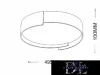UNIVERSO Lampa sufitowa 46 W 3680 lm 4000 K 495 x 100 mm szara/złota