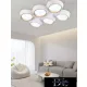 Lampa sufitowa UNIVERSO 120 W 9600 lm 6500 K 860 x 570 x 130 mm biała/złota