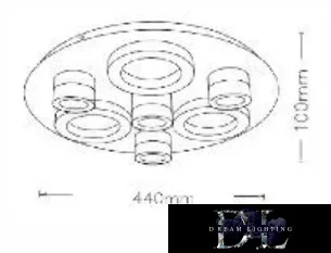 UNIVERSO Lampa sufitowa 33 W 2640 lm CCT 440 x 100 mm chrom