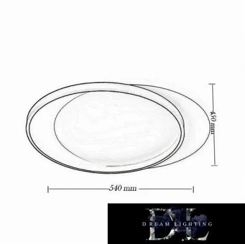 Lampa sufitowa UNIVERSO 36 W 2880 lm CCT z przełącznikiem 540 x 450 mm IP44 biała/czarna