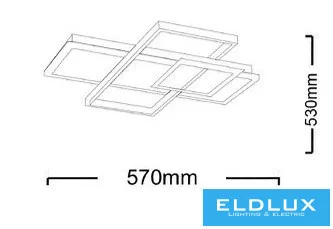 Lampa sufitowa UNIVERSO 46 W 3680 lm CCT cap. 570 x 530 mm IP20 biała/czarna