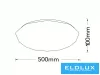 Lampa sufitowa UNIVERSO 60 W 2800 lm CCT.kap 500×500×100 mm biała