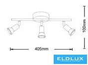 UNIVERSO Oprawa punktowa 3xGU10 Max.10w IP20 Biała 405x100mm