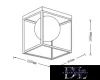UNIVERSO Lampa sufitowa 1xG9 max.10W 200x200x160mm IP20 Stare złoto