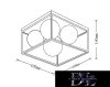 Lampa sufitowa UNIVERSO 4xG9 max.10w 400x400x160mm IP20 Stare złoto