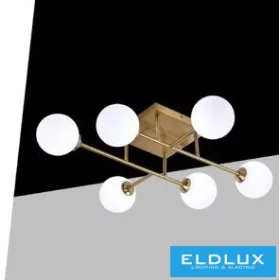   Lampa sufitowa UNIVERSO 6xG9 maks. 10 W 700 x 700 x 170 mm IP20 Stare złoto 5 lat