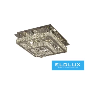   ELDLUX Kryształowa lampa sufitowa 54 W 4320 lm CCT.T IP20 500 x 500 x 275 mm Chrom