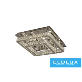   ELDLUX Kryształowa lampa sufitowa 70 W 5600 lm CCT.T IP20 600 x 600 x 275 mm Chrom