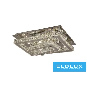   ELDLUX Kryształowa lampa sufitowa 64 W 5120 lm CCT.T IP20 750 x 500 x 275 mm Chrom
