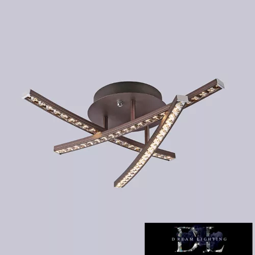 ELDLUX MEMPHIS kryształowa lampa sufitowa chromowana 18W 4000K