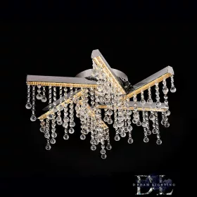  ELDLUX GLOSSY kryształowa lampa sufitowa chromowana 27W 4000K