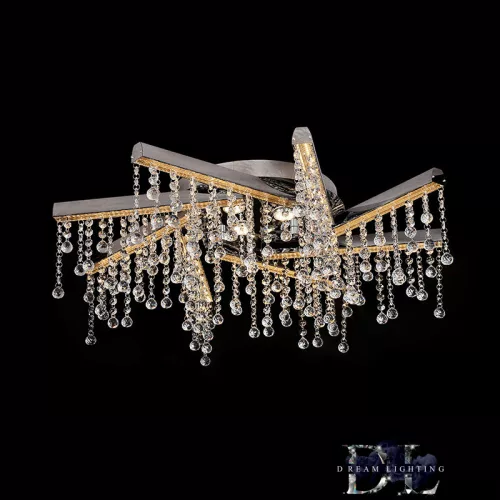 ELDLUX GLOSSY kryształowa lampa sufitowa chromowana 49W 4000K