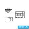 ELDLUX 3 pólusú nyítható kábelösszekötő 15db/csomag