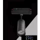 UNIVERSO Magnetyczny reflektor punktowy montowany na szynie DC:48V 14W 1190LM 3000K RA90 IP20 192x144x56mm Czarny