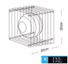 UNIVERSO Kinkiet 1xG9 maks. 10 W IP20 Złoto/Biały 200x200x200 mm