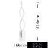 UNIVERSO Kinkiet LED 9 W 720 lm 4000 K IP20 66 × 414 mm biały