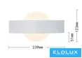 UNIVERSO Kinkiet LED 8 W 600 lm CCT.kap IP20 239 x 123 x 51 mm biały