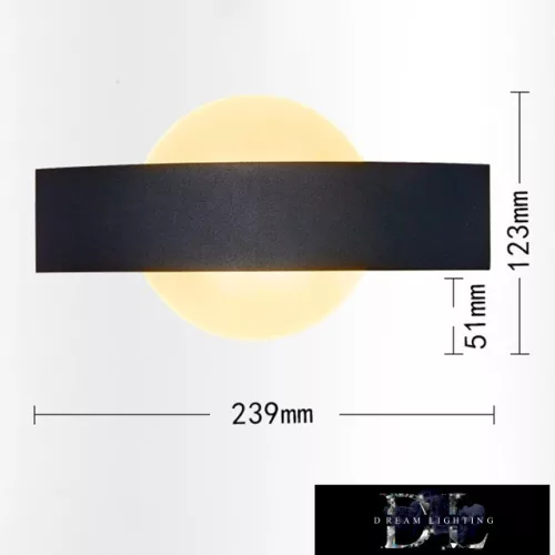 UNIVERSO Kinkiet LED 8 W 400 lm 3000 K IP20 239 × 123 mm czarny