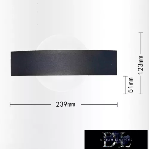 UNIVERSO Kinkiet LED 8 W 400 lm 4000 K IP20 239 × 123 mm czarny