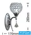 UNIVERSO Kinkiet 1-ramienny 1xG9 maks. 60 W D170x280 mm IP20 złoty