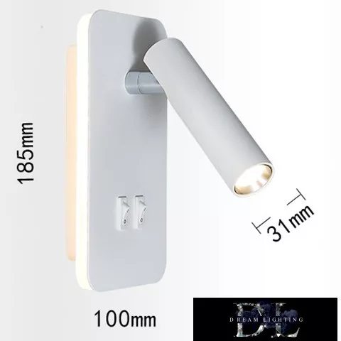 UNIVERSO Kinkiet LED 6 W 240 lm + 150 lm 4000 K IP22 z białym przełącznikiem