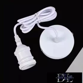   Lampa wisząca UNIVERSO z metalowym gniazdem 1xE27 maks. 240 V 60 W 2 metry biała