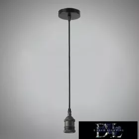   Lampa wisząca UNIVERSO z metalowym gniazdem 1xE27 maks. 240 V 60 W 2 metry czarna