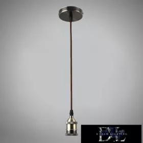   Lampa wisząca UNIVERSO z metalowym gniazdem 1xE27 maks. 240 V 60 W 2 metry brązowa