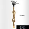 Lampa wisząca UNIVERSO z liną konopną 1xE27 maks. 240 V 60 W 1,5 metra, czarna