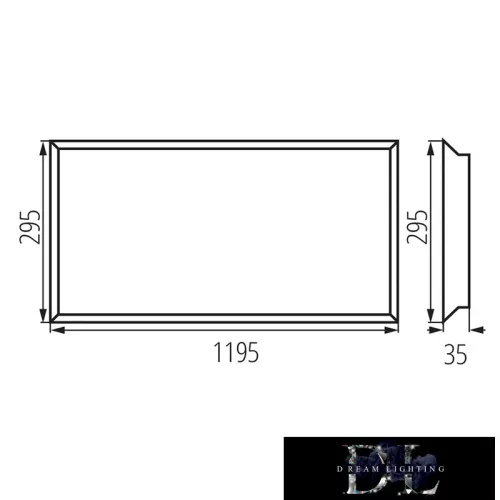 Lampa KANLUX BLINGO R38W 12030NW 4000k 3800lm z ramką podkreślającą
