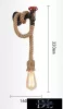 UNIVERSO Kinkiet z liny konopnej 1xE27 IP20 160x320mm czarny