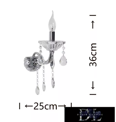 UNIVERSO Kinkiet 1-ramienny 1xE14 maks. 40 W D25x36 cm chrom
