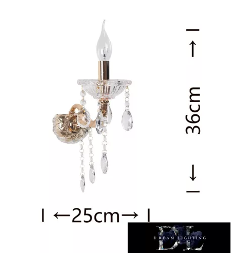 UNIVERSO Kinkiet 1-ramienny 1xE14 maks. 40 W D25x36 cm złoty
