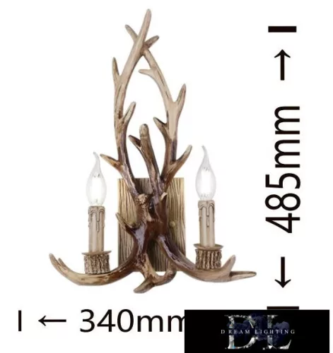 UNIVERSO Kinkiet 2 ramiona 2xE14 Max.40W D34x48,5cm brązowy