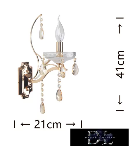 UNIVERSO Kinkiet 1-ramienny 1xE14 Max.40W D21x41cm złoty