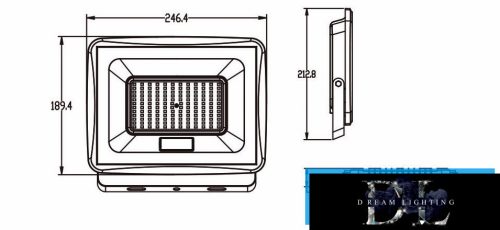 Reflektor LED UNIVERSO 100 W 9000 lm 3000 K IP65 biały 212 x 246 x 36 mm