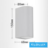 Kinkiet UNIVERSO 2×GU10 IP65 68×80×150 mm biały