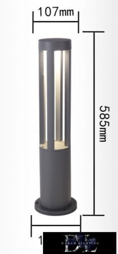 Lampa ogrodowa UNIVERSO COB LED 12 W 600 lm 6500 K IP65 ∅107/∅150×585 mm szara